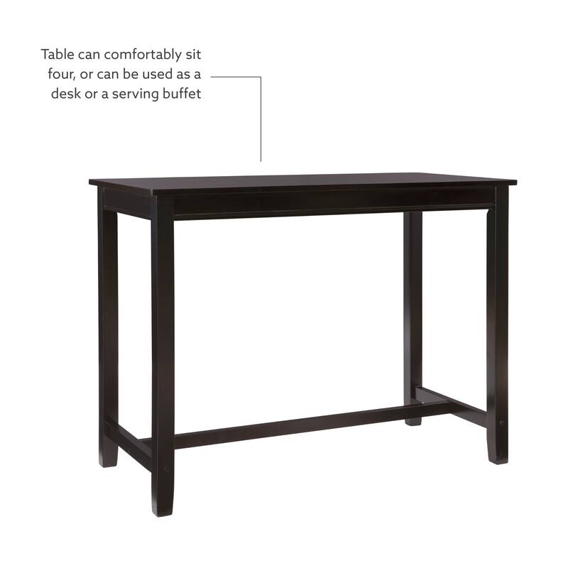 3-Piece Counter Table and Stools - 47.25" - Brown