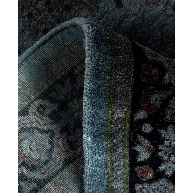 Overdyed One-of-a-Kind Hand-Knotted Area Rug - Black - 2' 6" x 16' 4"