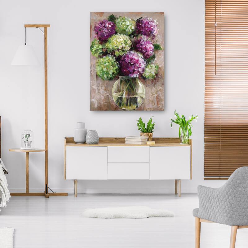 Hydrangea Study By Sandy Doonan Canvas Art Print