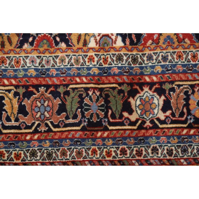 Masterpiece Vegetable Dye Shiraz Qashqai Rug Persian Wool Carpet - 4'0"x 5'8"