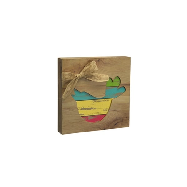 7.75" Brown and Yellow Bird Cut Out Spring Wall Plaque - N/A