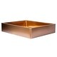 preview thumbnail 5 of 9, Rectangular Stainless Steel Sink with Rim in Rose Gold with Drain