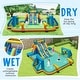 preview thumbnail 10 of 11, Costway Inflatable Water Slide with 2 Long Slides Pool Climbing Walls - Multicolor