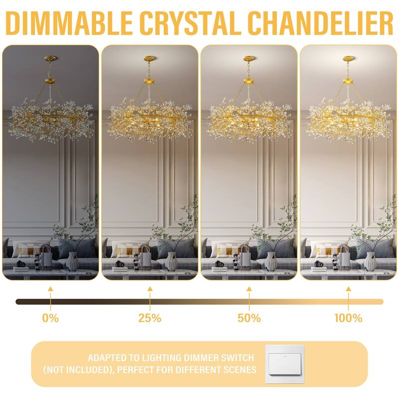 KAYLA D800/D1000/L1300 Tree Branch Chandelier Dining Pendant - Copper Color