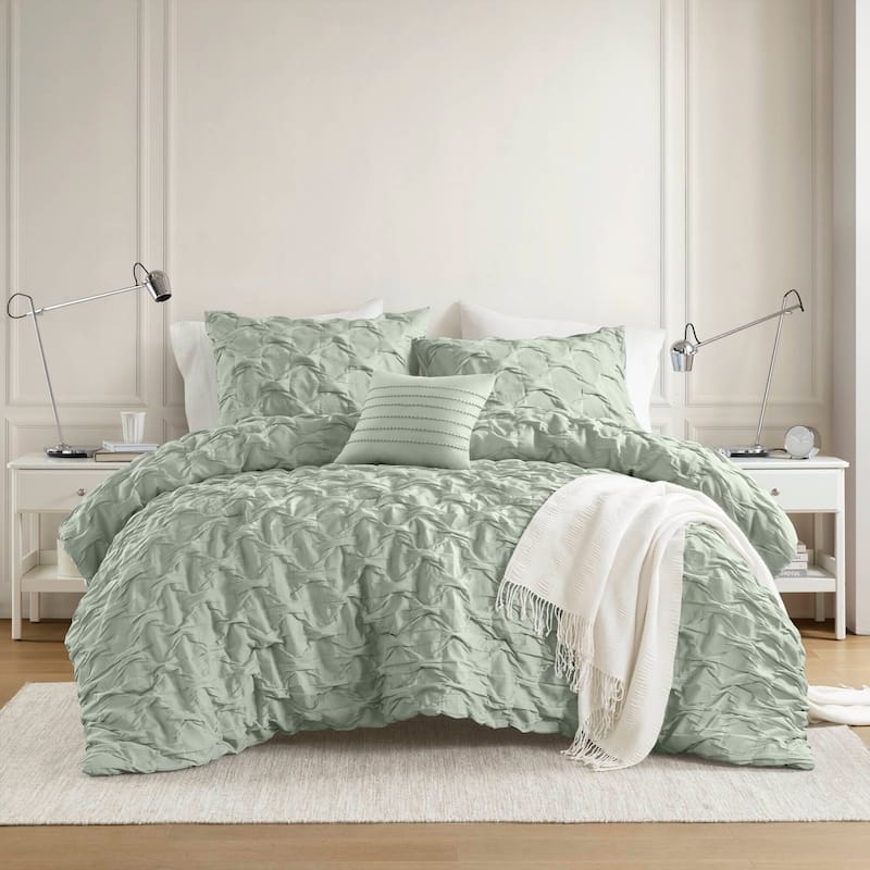 Chelsea Square Bailey Diamond Pucker Woven Comforter Set