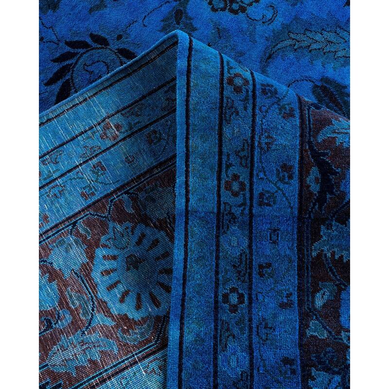 Fine Vibrance One-of-a-Kind Hand-Knotted Area Rug - Blue, 8' 10" x 12' 1" - 8' 10" x 12' 1"