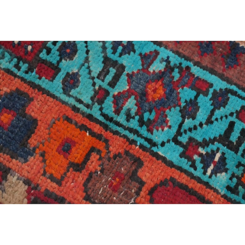 Hand Knotted Oriental 100% Wool Carpet Traditional Tribal Multi-Colored Ardebil Runner Rug - 7' 4'' X 3' 4''