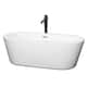 Option White, Polished Chrome Trim & Matte Black Faucet