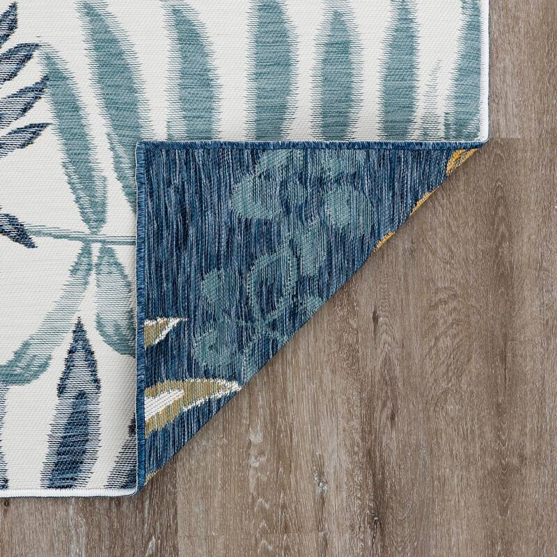 Alfresco Nautical & Coastal Floral & Botanical Reversible Indoor/Outdoor Area Rug