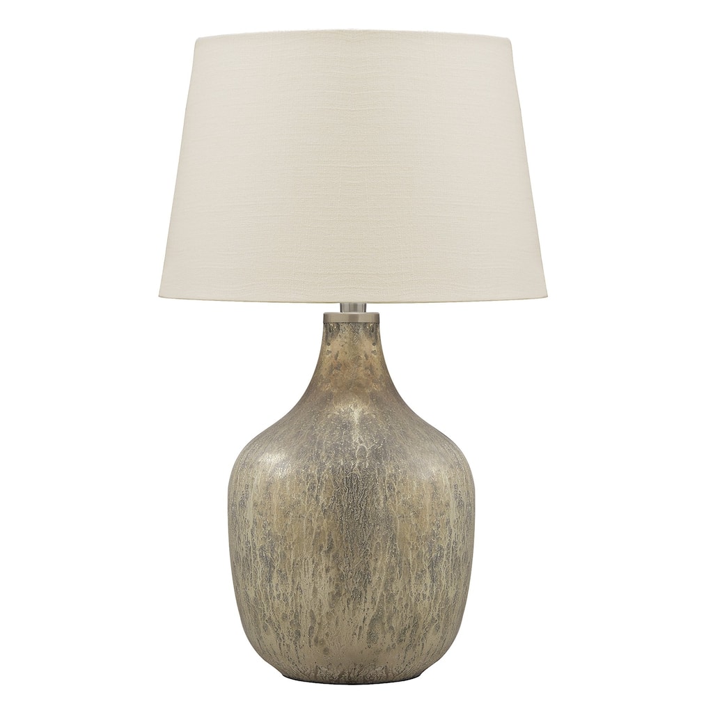Mari Gray/Gold Finish Glass Table Lamp - 16.63" W x 16.63" D x 27.75" H