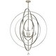preview thumbnail 2 of 9, Luna 9 Light Antique Silver Chandelier - 48'' W x 58.5'' H