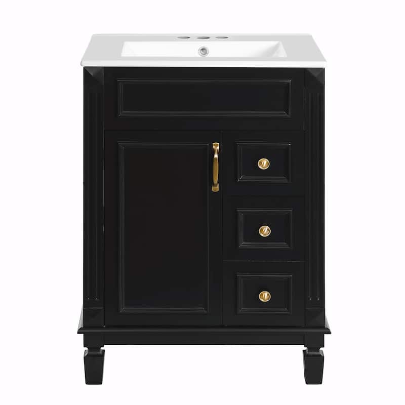 24" Bathroom Vanity with Ceramic Sink