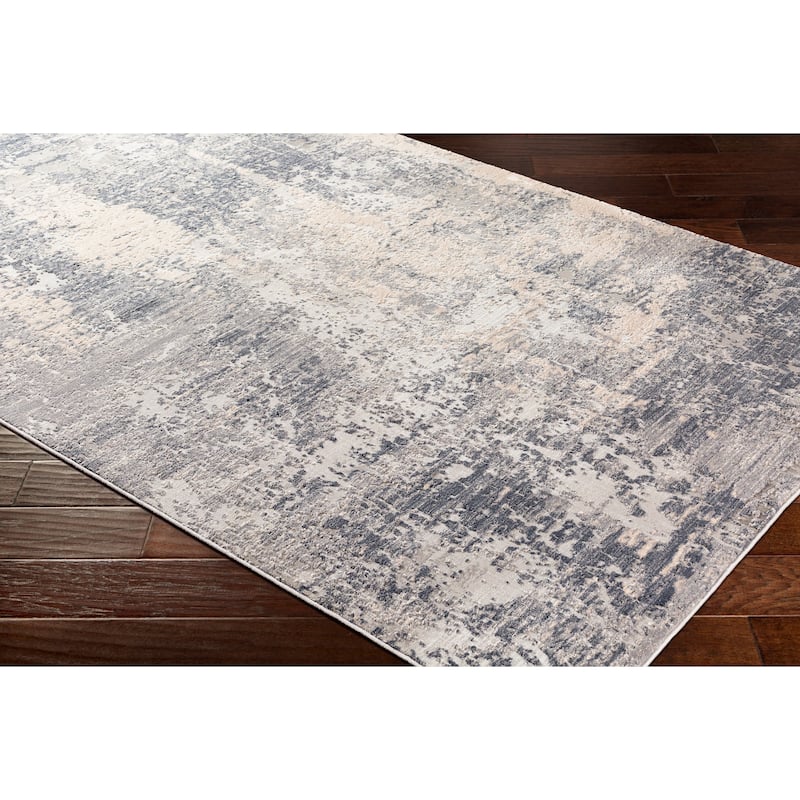 Jovka Grey Modern Abstract Area Rug - 8'10" x 12'4"