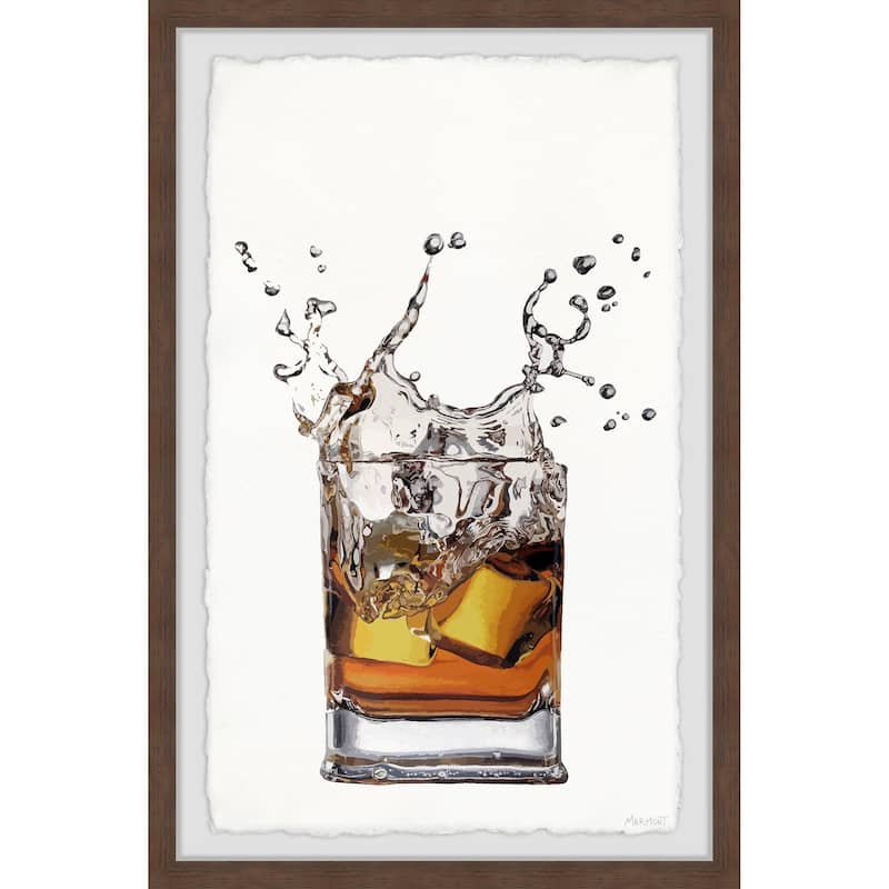 'Whiskey and Ice' Framed Painting Print