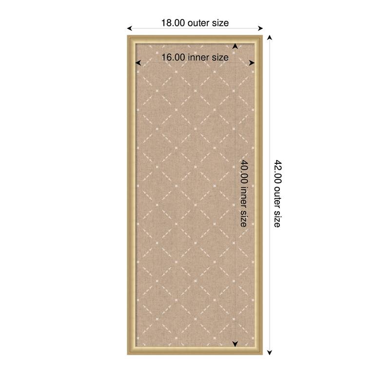 Kate and Laurel Pinboard Beige Lattice Pattern