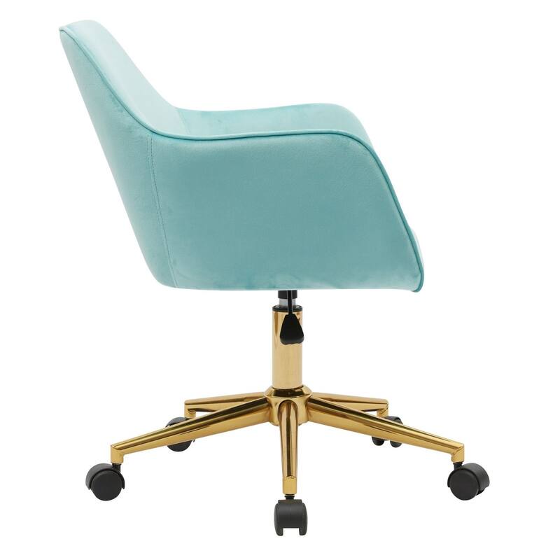 Velvet Adjustable Height Home Office Swivel Chair with Universal Wheel