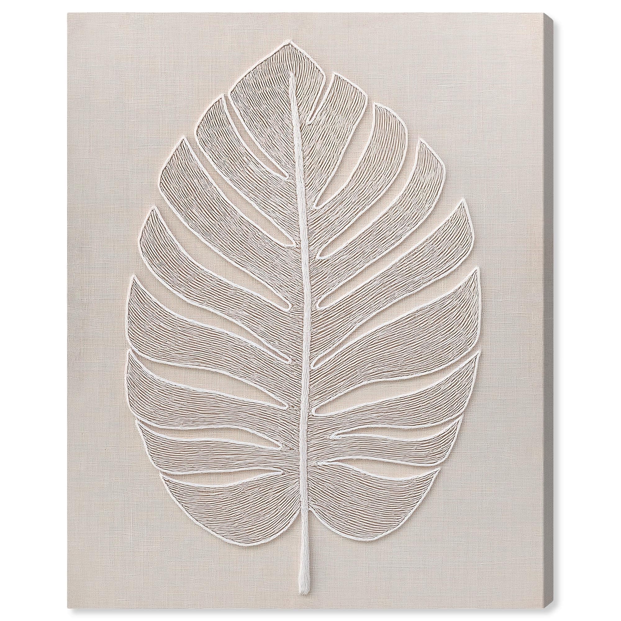 Linen Leaf I Canvas by Art Remedy, Gallery Wrapped