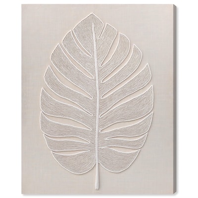 Linen Leaf I Canvas by Art Remedy, Gallery Wrapped