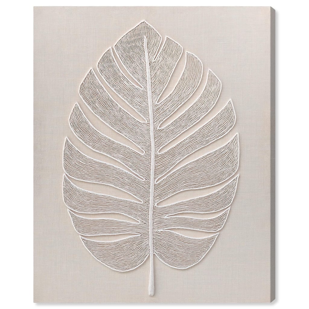 Linen Leaf I Canvas by Art Remedy, Gallery Wrapped