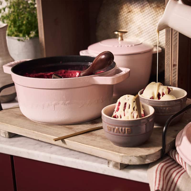 STAUB Cast Iron 4-qt Round Cocotte