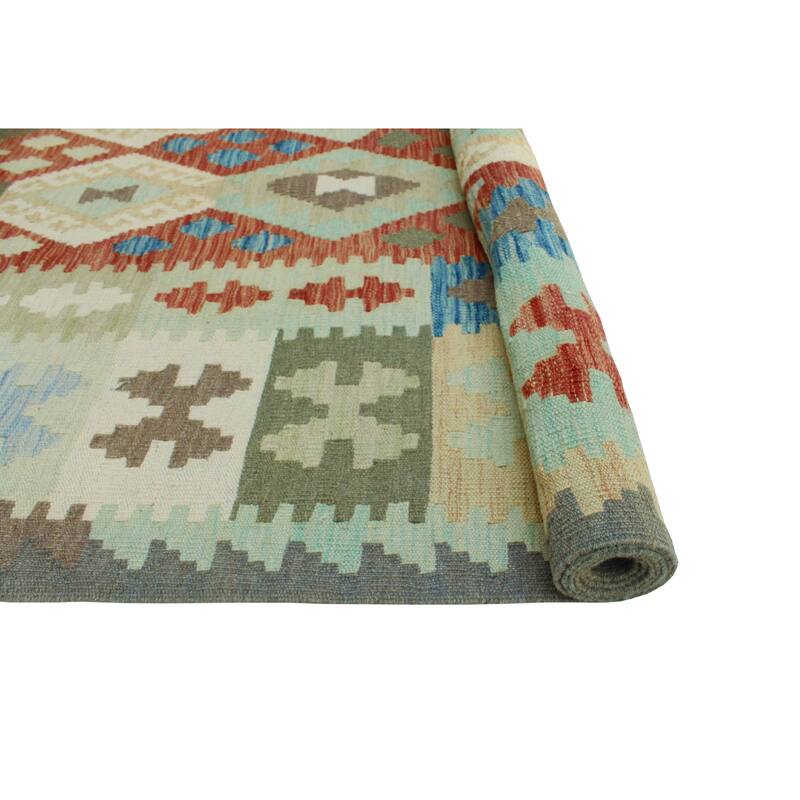 Flatweave Omer Rust/Brown Rug - 6'6" x 9'10"