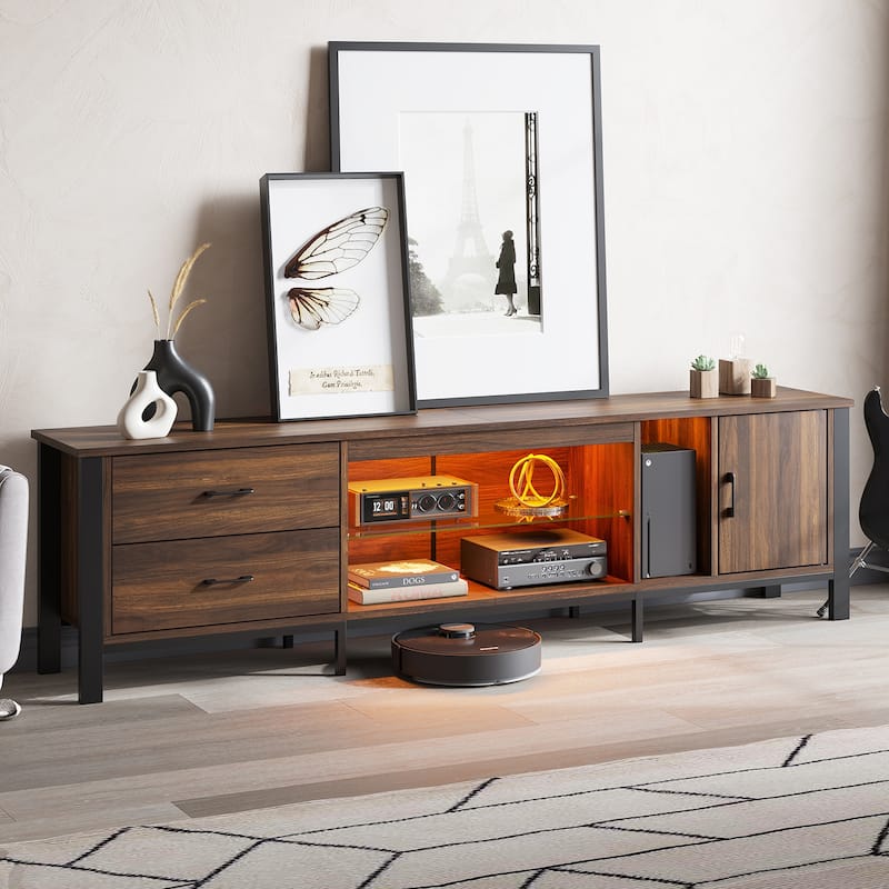 Modern TV Stands for 75/ 80/ 85 inch TV with 2 Drawers - 80 inches