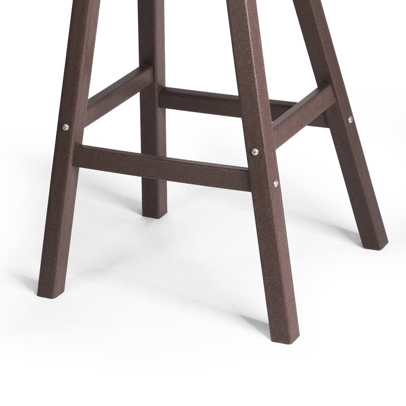 Laguna Hdpe All Weather Outdoor Patio 29" Saddle Seat Bar Stool (Set Of 3)