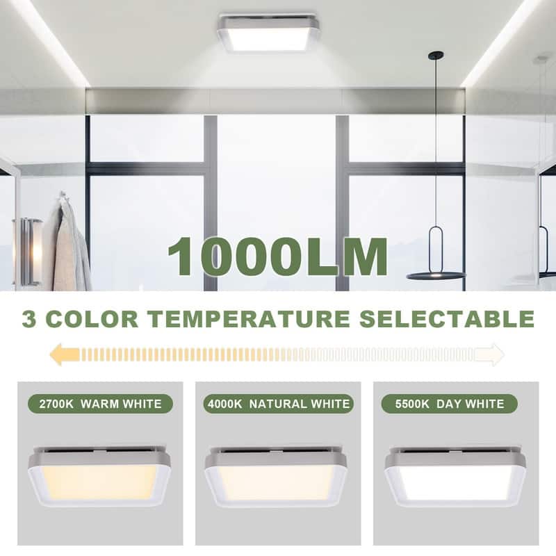 Akicon 100 CFM Bathroom Exhaust Fan with Light, DC Motor