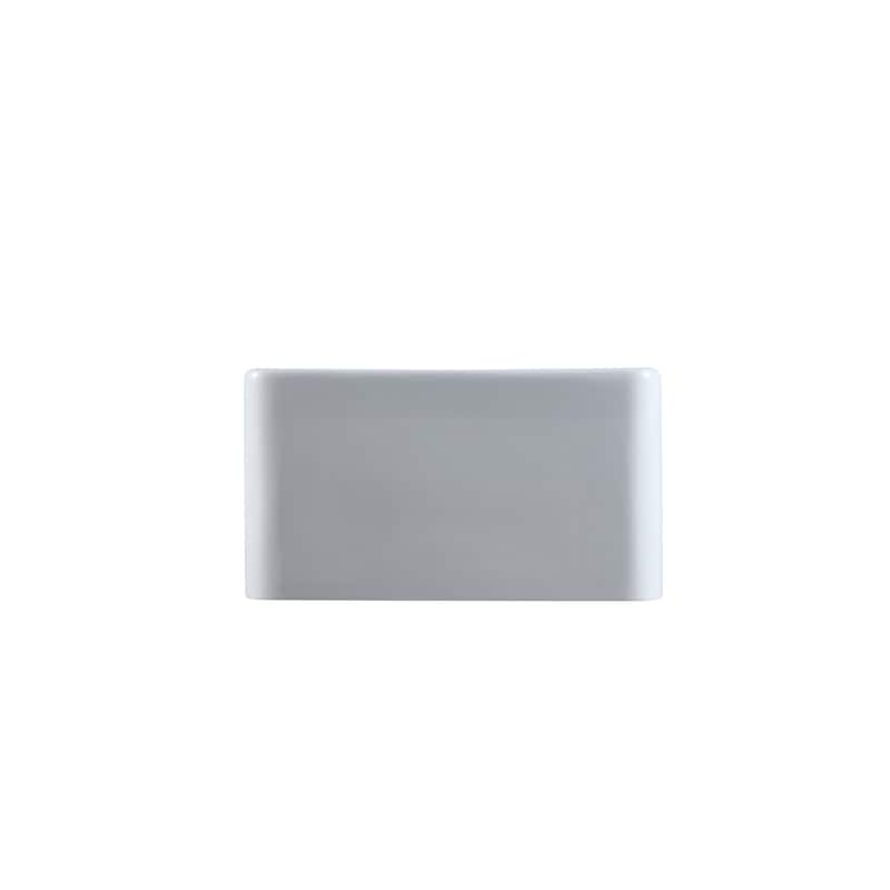 Durable 30-Inch Fireclay Farmhouse Apron Reversible Single Bowl White Kitchen Sink with Strainer