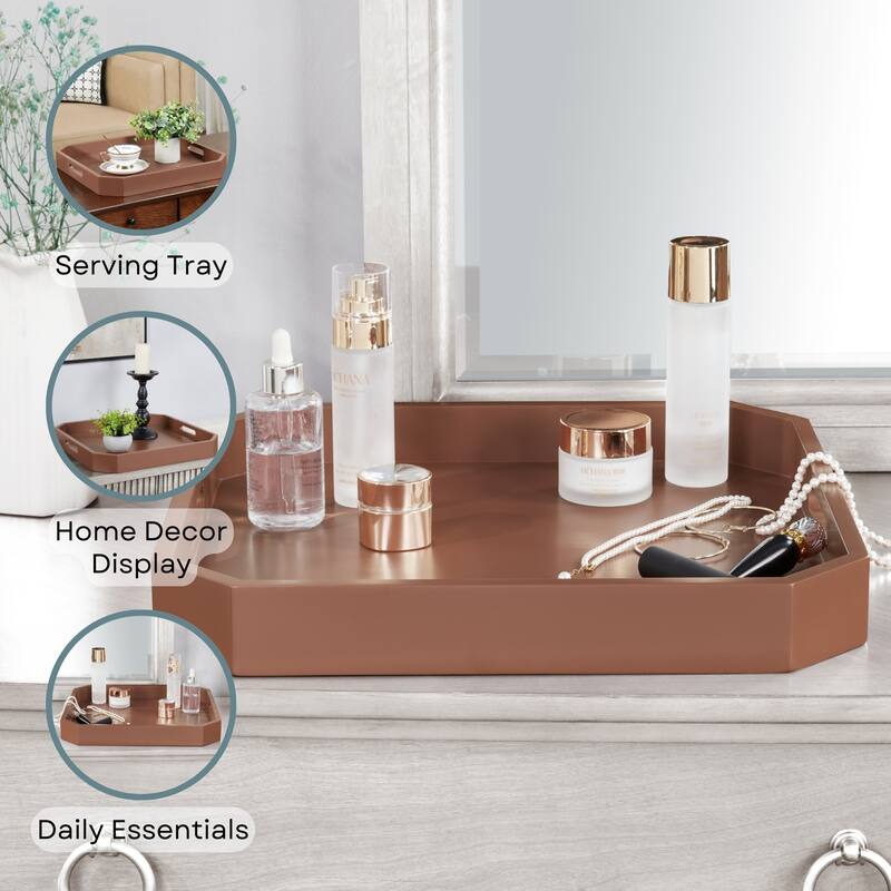 Convenience Concepts Palm Beach Geometric Decorative Serving Tray