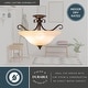 preview thumbnail 4 of 6, Monrovia 17-in W Dual Mount Semi Flush Ceiling Light or Pendant