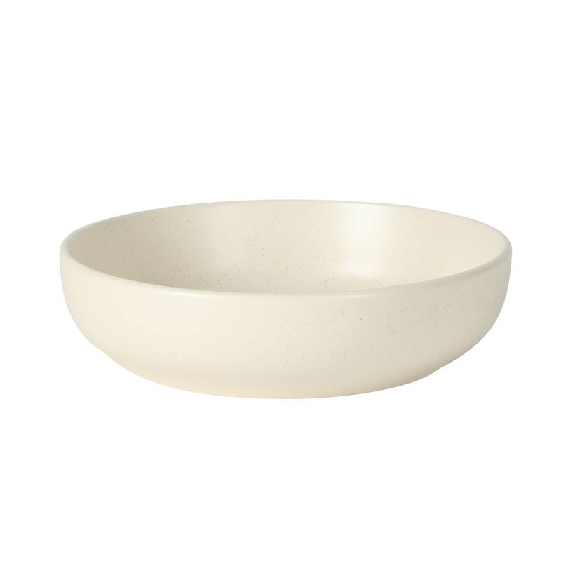 Gibson Elite Leeds Court Plates and Bowls Sets, 16-Piece Stoneware Dinnerware Sets, Round Speckle Reactive Glaze Dish Set