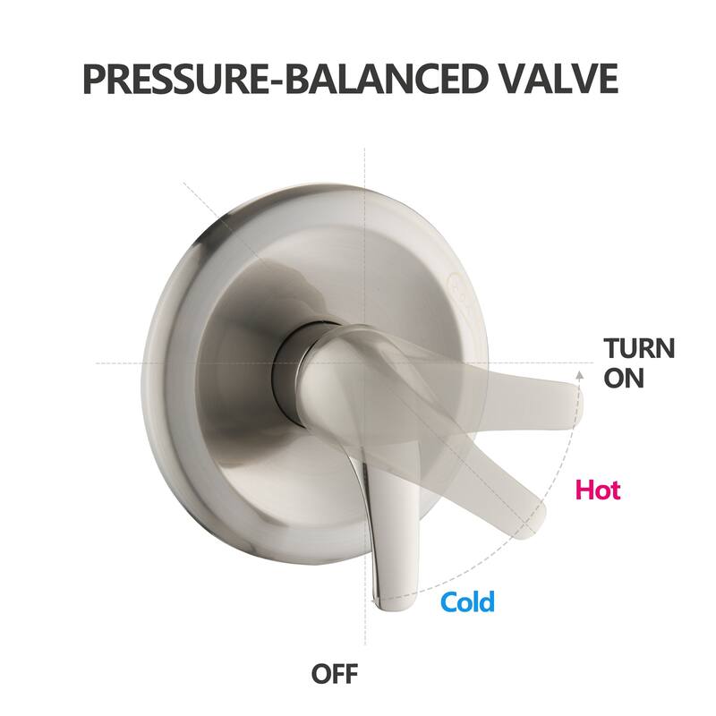 YASINU Wall Mounted Tub Spout And Shower Valve Kit