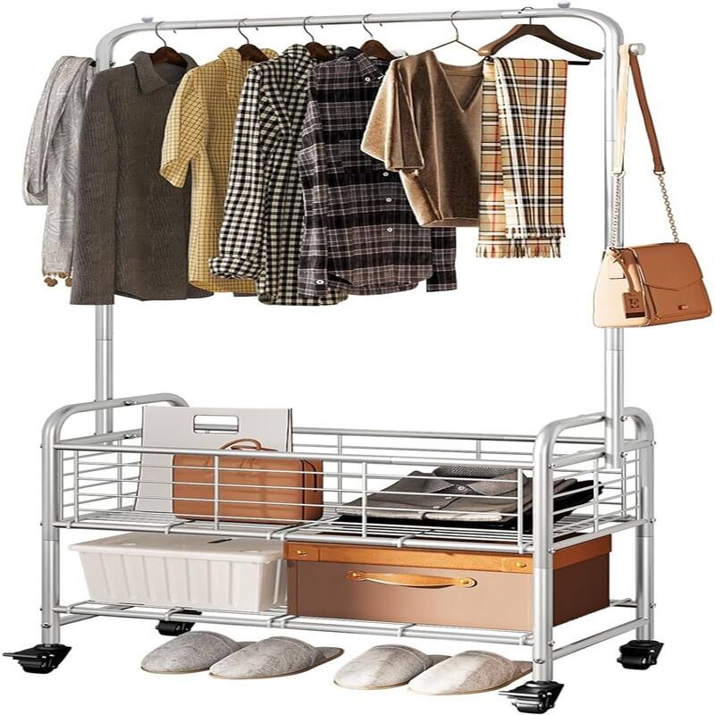 Laundry Basket with Wheels Rolling - 16.55"D x 26"W x 70.25"H