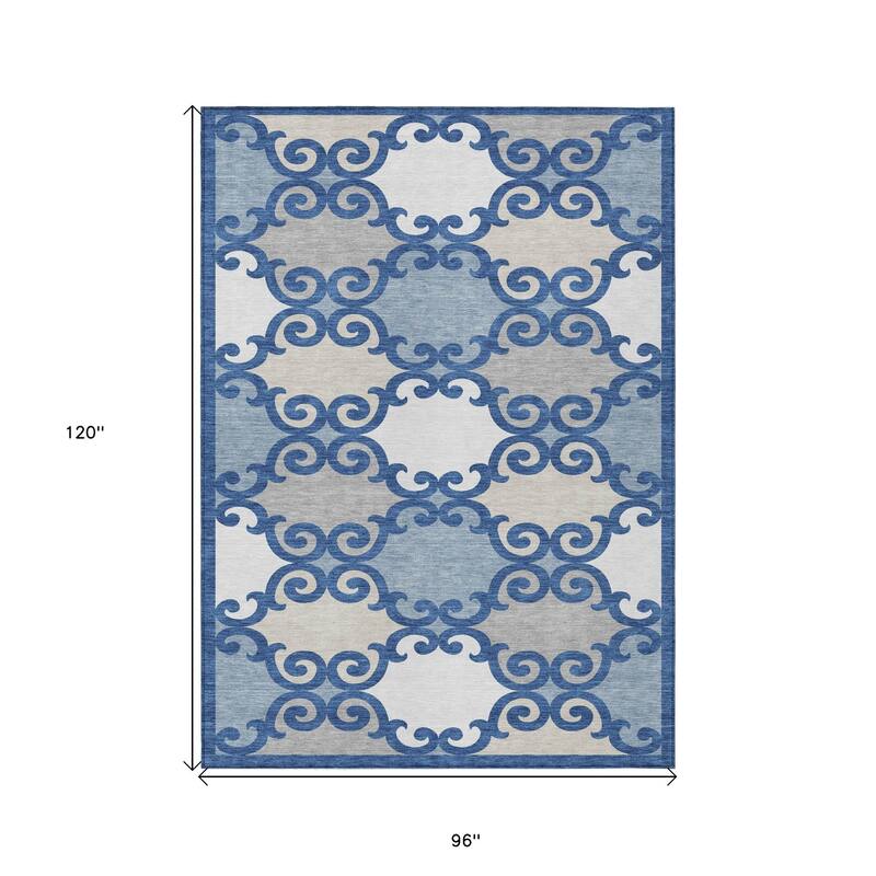 HomeRoots Trellis Transitional Rectangle Outdoor Rug