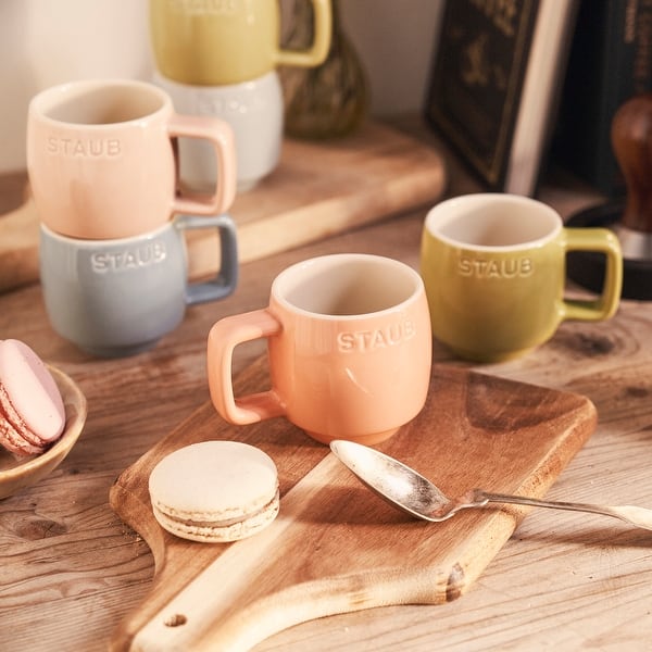 Staub Ceramic Dinnerware 6-pc 3.5 oz. Espresso Cups - Macaron Pastels - Bed  Bath & Beyond - 43065404