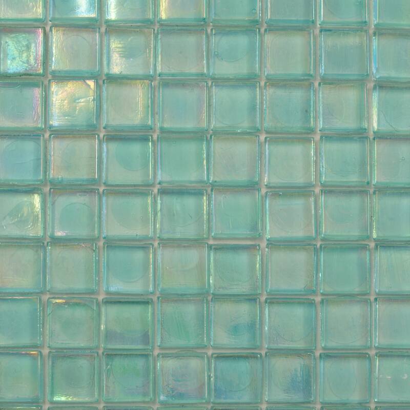 Apollo tile 12" x 12" Skosh Glossy Sea Green Glass Tile (18.69 sq ft/case) - 20 Pack