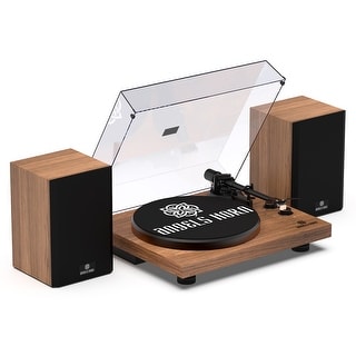 Hi-Fi System Bluetooth Turntable with Stereo Bookshelf Speakers - Main Image