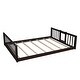 preview thumbnail 11 of 38, Full Over Full Over Full Triple Bed Convertible into 2 Full Size Platform Beds and 1 Floor Bed, Bed Frame with Slide and Ladder