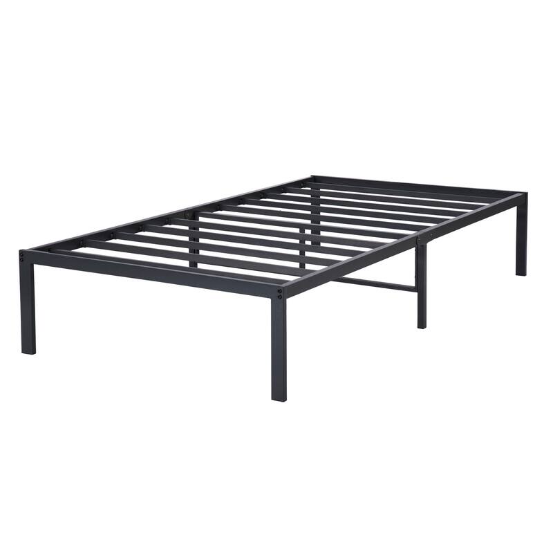Sleeplanner Dura Metal Steel Slate Bed Frame - Gray Twin Size - Twin