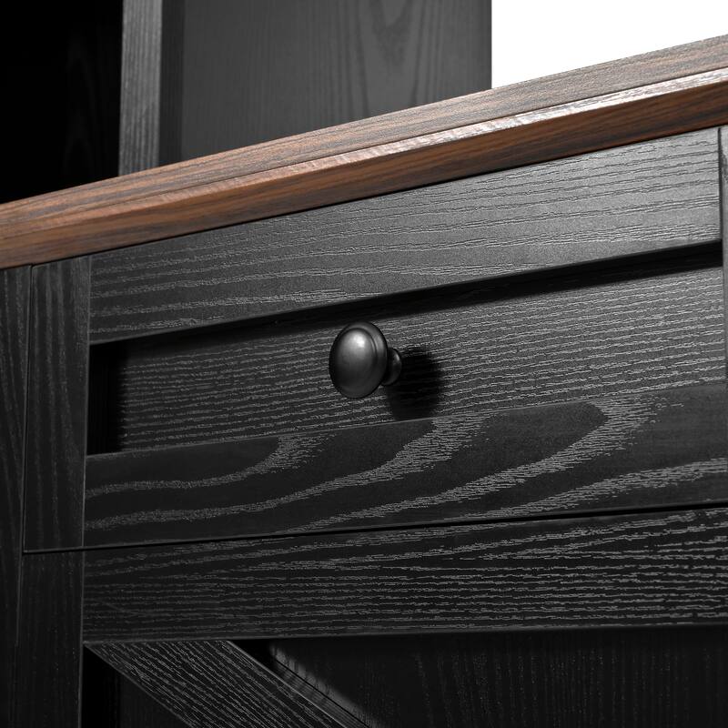 98.8" TV Stand Wall Unit with Bookshelves, Modern Entertainment Center Media Console with Adjustable Shelves & Cabinets