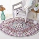 preview thumbnail 53 of 115, SAFAVIEH Handmade Bellagio Fronnie Oriental Medallion Wool Rug 5' Round - Light Green/Ivory - Round