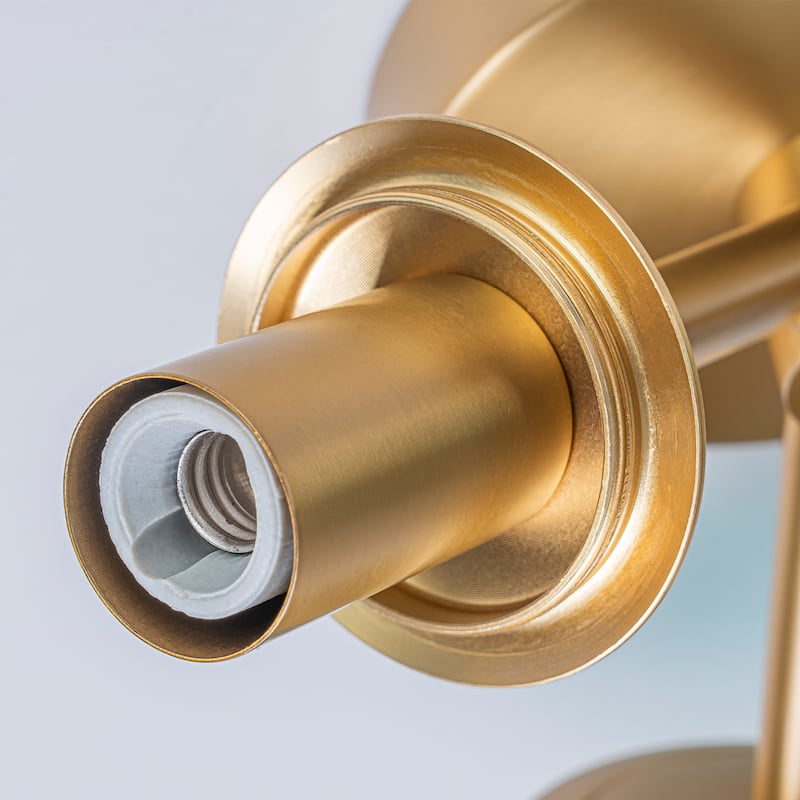 Modern 3-Light Semi Flush Mount With Opal Glass Shade