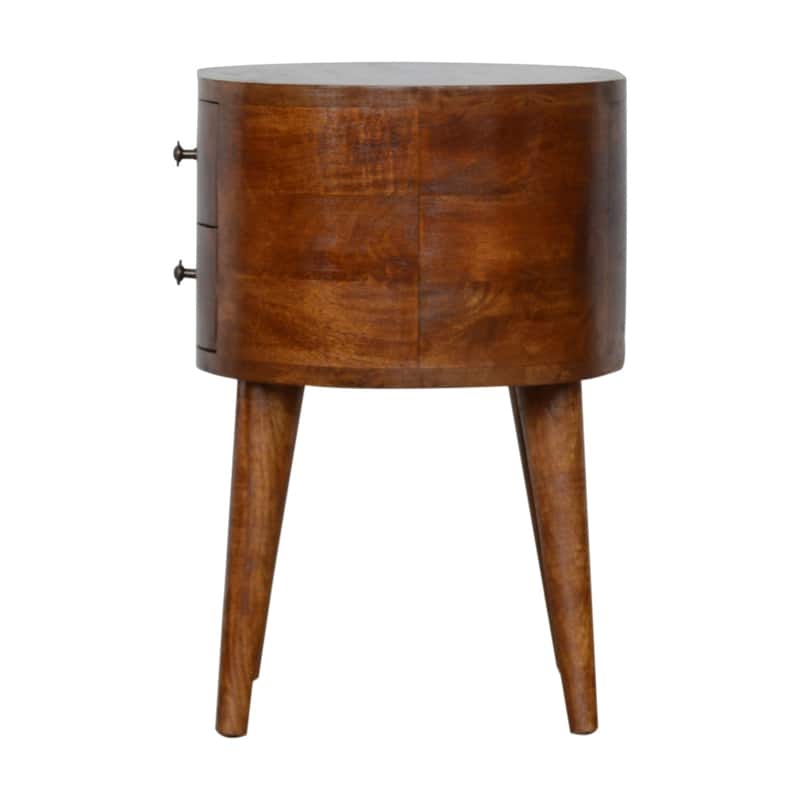 Artisan Furniture Solid Wood Chestnut Rounded Nightstand