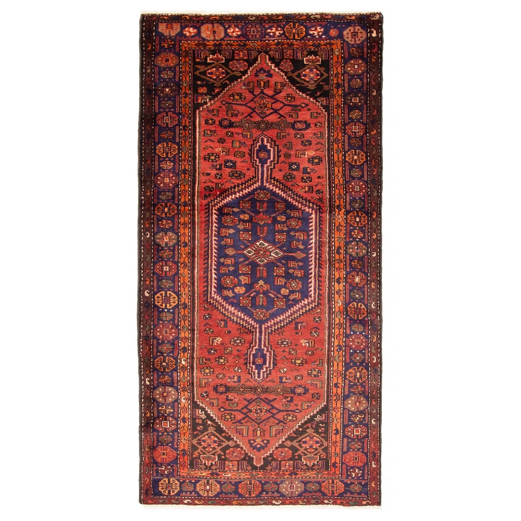 ECARPETGALLERY Hand-knotted Andelz Red Wool Rug - 4'3 x 8'10