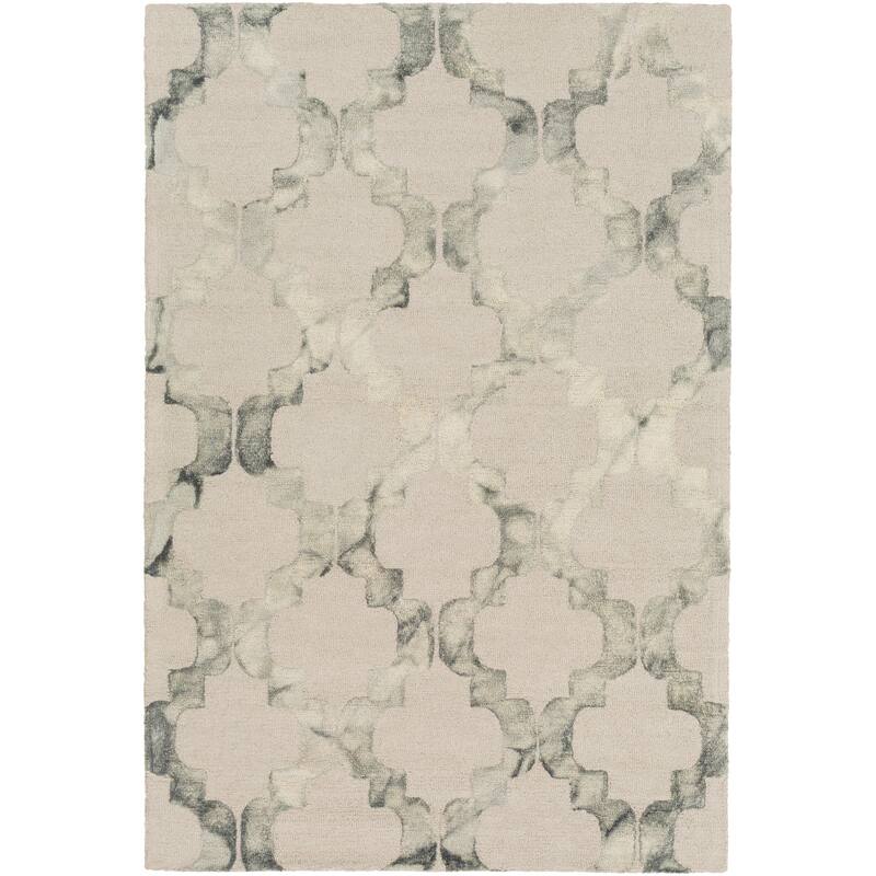 Hand-Hooked Rushden Moroccan Trellis Wool Area Rug