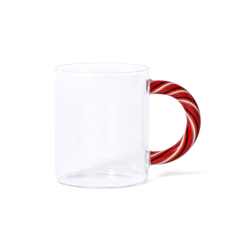 Holiday Glass Mugs, Set of 5 Assorted Styles