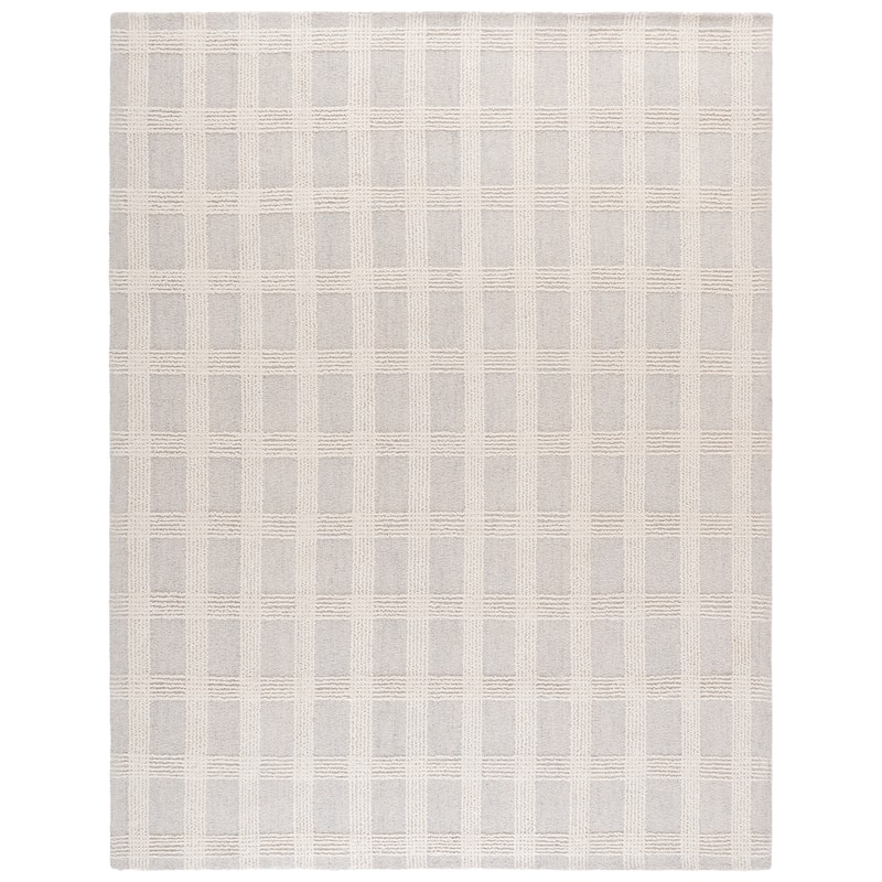 SAFAVIEH Handmade Genre Jant Wool Rug - 8' x 10' - Silver/Ivory
