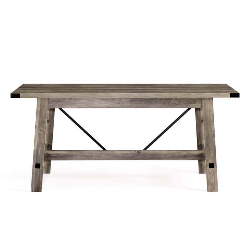 WAMPAT 4-6 Person Farmhouse Dining Table, 67.7 Inches Wide