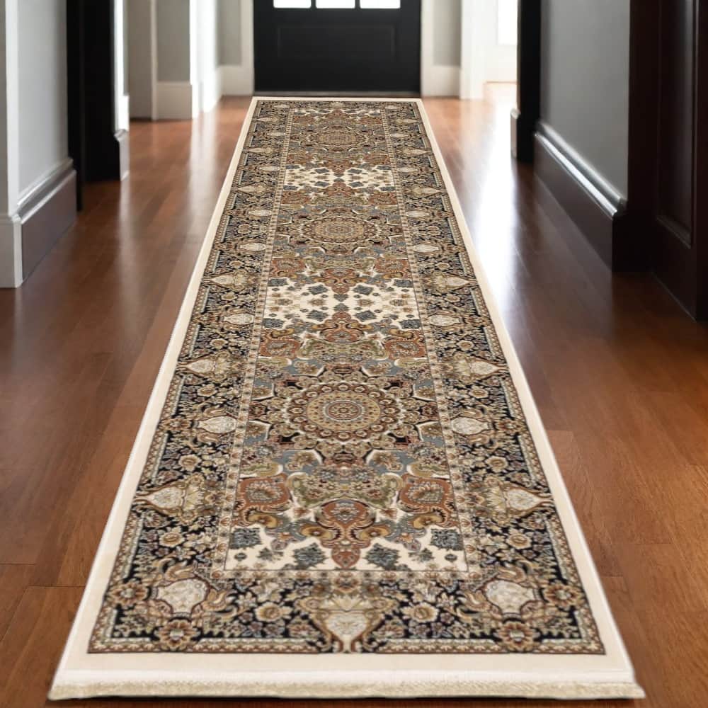 HomeRootsMedallion Traditional Rectangle Area Rug